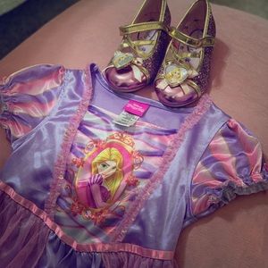 Disney Princess Rapunzel dress and matching shoes